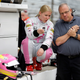 Pippa Mann talking with a crew member. Photo credit: AP Images